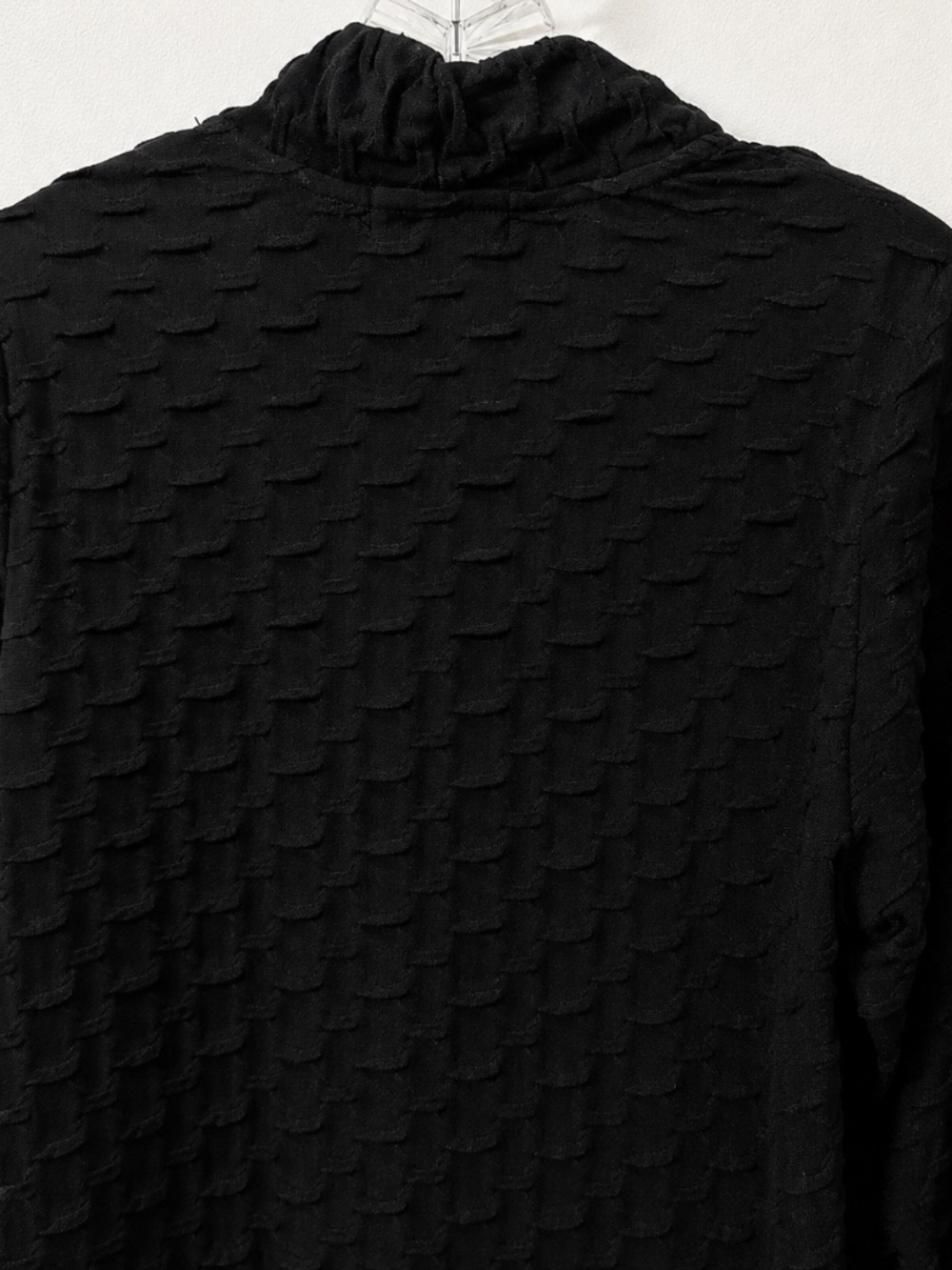 Kim Rogers Black Textured Open Front Jacket Women’s Small Long Sleeve Layering - Picture 5 of 9